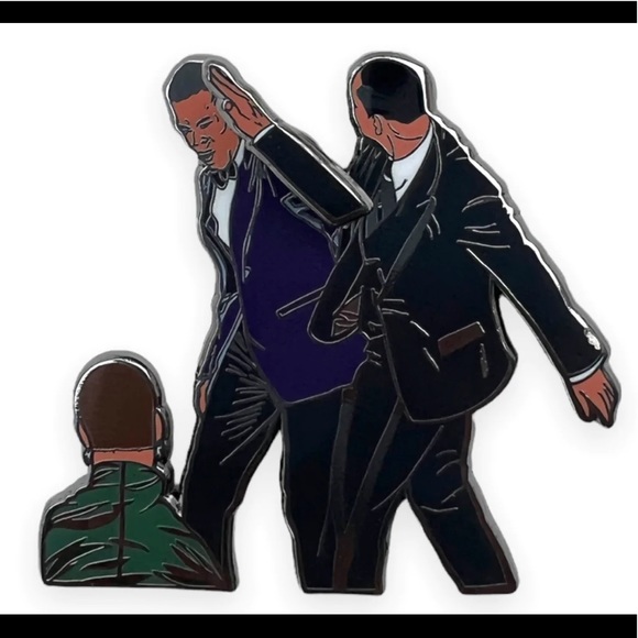 COPY - The Slap Enamel Pin | will smith Chris rock slap | enamel pins | pins - Picture 1 of 3